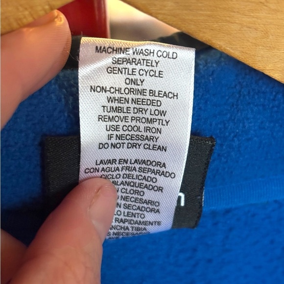 Kid’s Lg (14-16yo) Adidas Gray & Blue zip Fleece Jacket w collar hood. Warm! - Picture 3 of 11